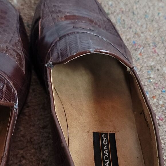 Men's Pair Of Stacy Adams Snake Skinned Dress Shoes - Picture 4 of 13